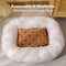 Cookie Plush Winter Warm Cozy Deep Sleep Dog Bed