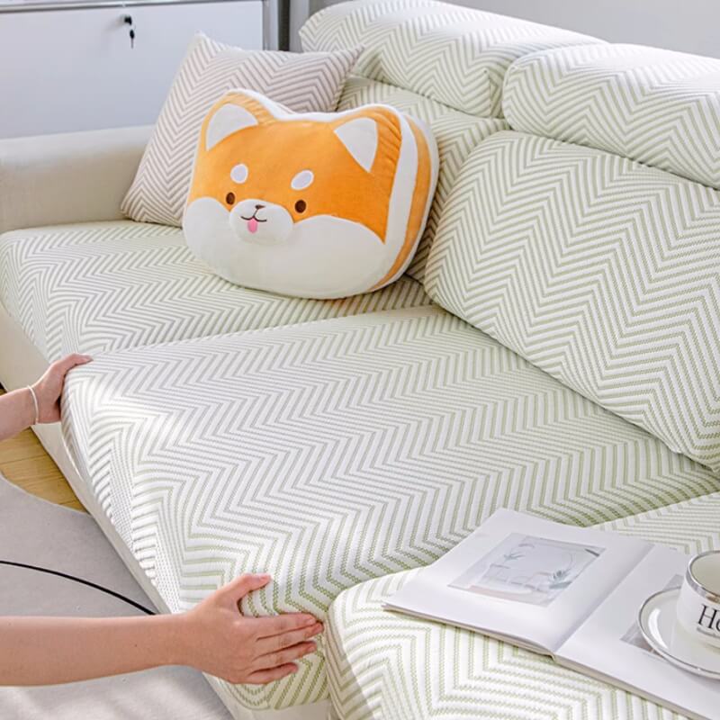 Cooling Ice Silk Stretch Full Wrap Sofa Protection Magic Sofa Cover