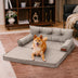 Luxe Faux Leather Foldable Orthopedic Large Dog Bed - CoreLounge
