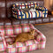 Cozy Plaid Faux Lambs Wool Washable Dog & Cat Sofa Bed - Vintage Modern
