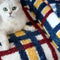 Cozy Plaid Faux Lambs Wool Washable Dog & Cat Sofa Bed - Vintage Modern