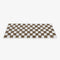 Couverture de canapé de lit de tapis de chien de compagnie floue carrée à grand carreaux de couleur crème