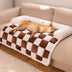 Cozy Plaid Patchwork Pet Mat Furniture Protector Sofa Cover