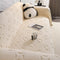Cream Textured Jacquard Design Sofa Decorative Throw Sofa Cover