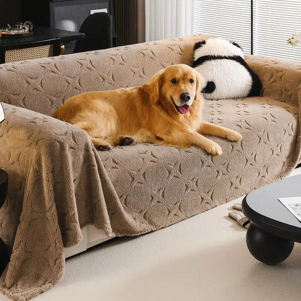 Cream Textured Jacquard Design Sofa Decorative Throw Sofa Cover