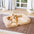 Cream Fluffy Comfort Orthopedic Dog and Cat Sofa Bed