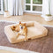Cream Fluffy Comfort Orthopedic Dog and Cat Sofa Bed