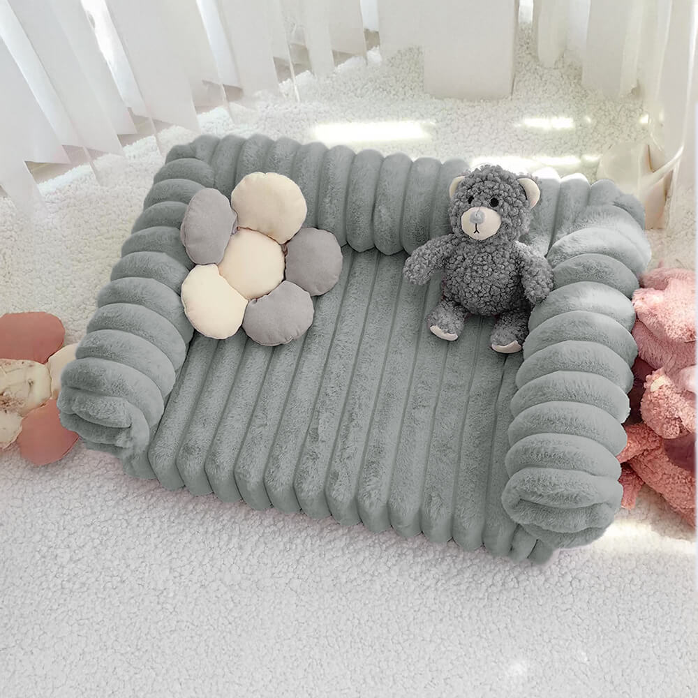 Cream Fluffy Comfort Orthopedic Dog and Cat Sofa Bed