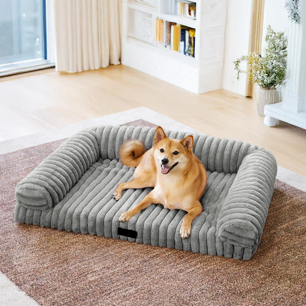 Cream Fluffy Comfort Orthopedic Dog and Cat Sofa Bed