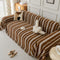 Decorative Stripe Tassel Chenille Throw Sofa Cover