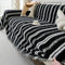Decorative Stripe Tassel Chenille Throw Sofa Cover