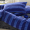 Ensemble de draps à rayures confortables double face