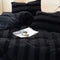 Ensemble de draps à rayures confortables double face