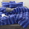 Ensemble de draps à rayures confortables double face