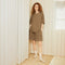 Eco-friendly Pet Hair Resistant Pure Color Crew Neck Short Sleeve Couples Pajama Set