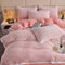 Elegant Carved Velvet Floral Bedding Skin-Friendly Bed Sheet Set