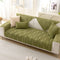 Elegant Grey Textured Non-Slip Thick Plush Couch Cover