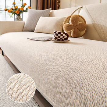 Chenille Minimalist Anti-Slip Fabric with Cat Scratch-Resistant Design Sofa Cover