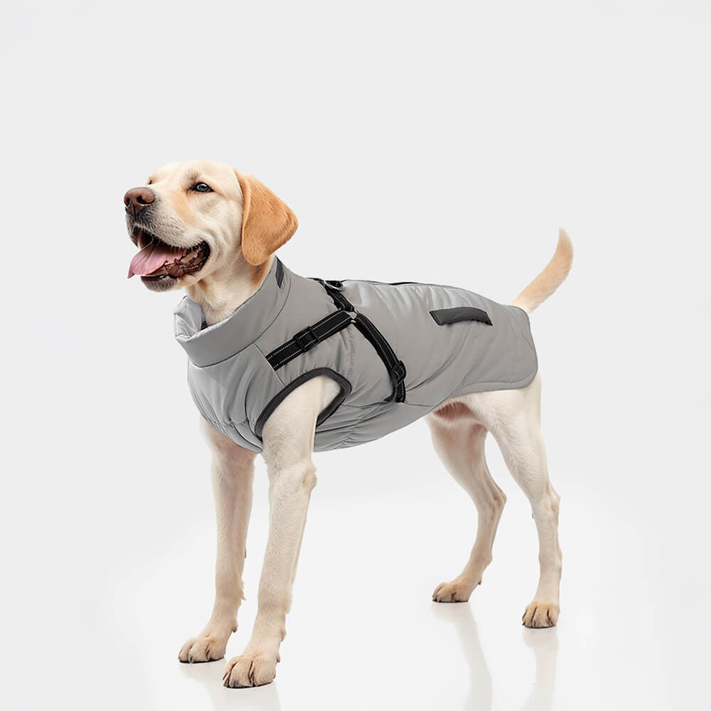 Veste de harnais pour chien extérieure chaude et imperméable réglable