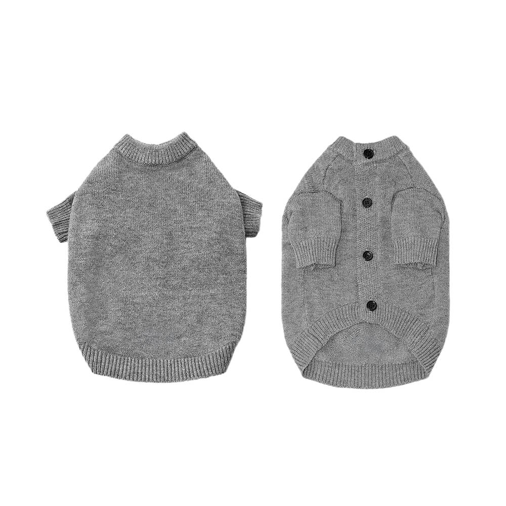 Pull à capuche décontracté en fausse fourrure de lapin, col roulé, tricot extensible pour chien