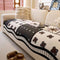 Chenille Scratch-resistant Fabric Pastoral Style  Irregular Shaped Non-slip Sofa Cover