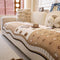 Chenille Scratch-resistant Fabric Pastoral Style  Irregular Shaped Non-slip Sofa Cover