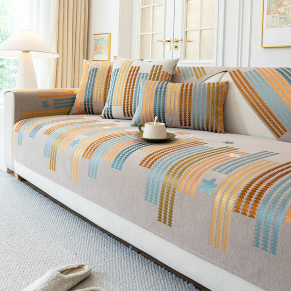 Chic All-seasons Chenille Anti-scratch Anti-Slip Furniture Protector Sofa Cover