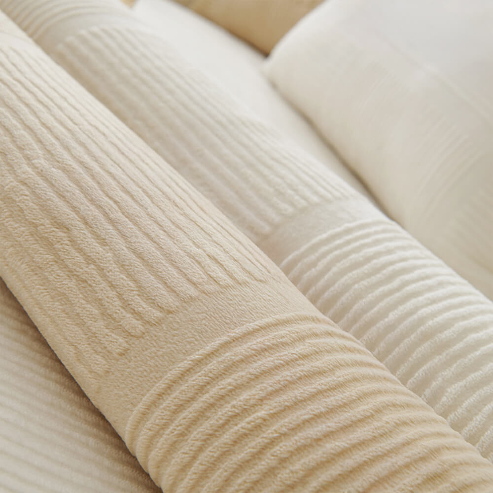 Classic Striped Square Plush Sofa Cover