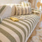 Cotton Linen Stripe Anti-scratch Furniture Protector Sofa Cover