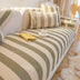Cotton Linen Stripe Anti-scratch Furniture Protector Sofa Cover
