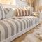 Cotton Linen Stripe Anti-scratch Furniture Protector Sofa Cover