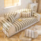 Cotton Linen Stripe Anti-scratch Furniture Protector Sofa Cover