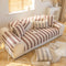 Cotton Linen Stripe Anti-scratch Furniture Protector Sofa Cover