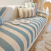 Cotton Linen Stripe Anti-scratch Furniture Protector Sofa Cover