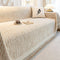 Cream Chenille Textured Pet-Friendly Anti-Scratch Throw Sofa Cover