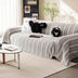 Decorative Stripe Tassel Chenille Throw Couch Cover