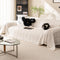 Decorative Stripe Tassel Chenille Throw Couch Cover