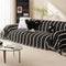 Decorative Stripe Tassel Chenille Throw Sofa Cover