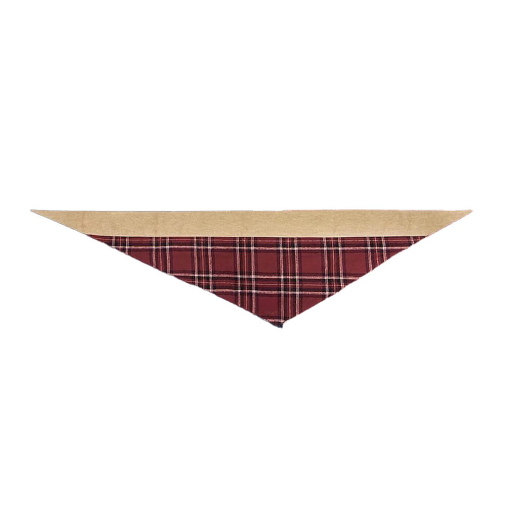 Elegant Plaid Lightweight Outdoor Dog Triangle Bandana Scarf