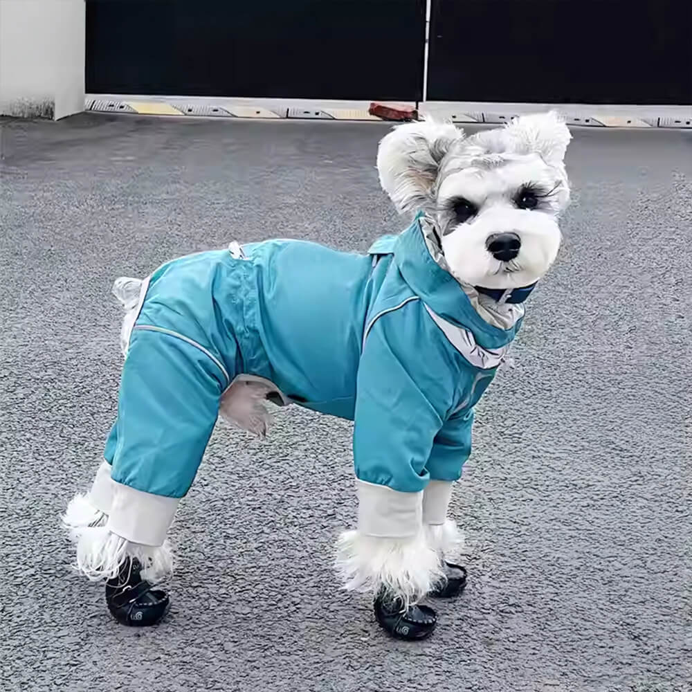 Combinaison imperméable réfléchissante à quatre pattes pour chien, ajustement réglable, pour l'extérieur