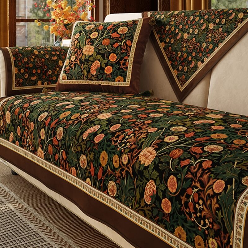 Garden Vintage Luxury Furniture Protective Non-Slip Sofa Cover