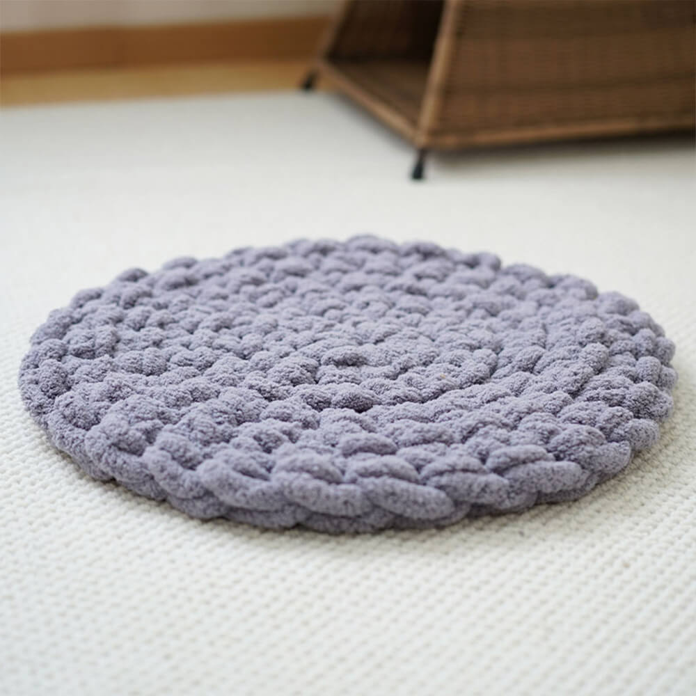 Handwoven Chunky Knit Soft Round Pet Bed Mat