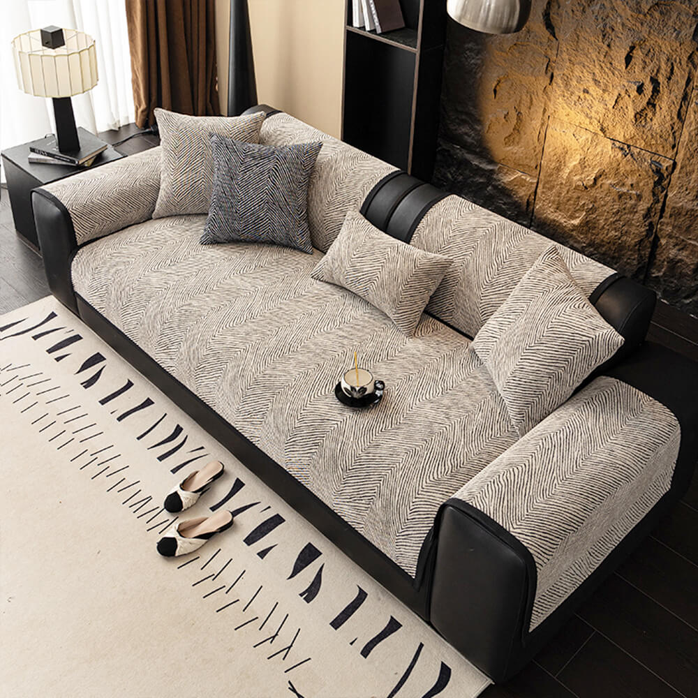 Irregular Tree Pattern Thick Chenille Sofa Cover