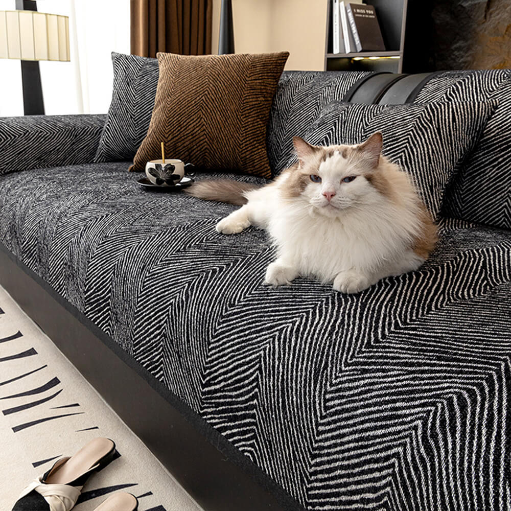 Irregular Tree Pattern Thick Chenille Sofa Cover