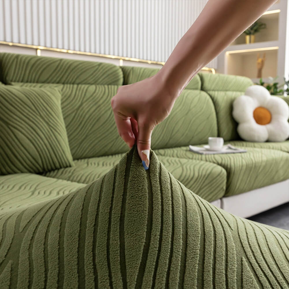 Wave Jacquard Sofa Stretch Anti-Slip Full Wrap Magic Couch Cover