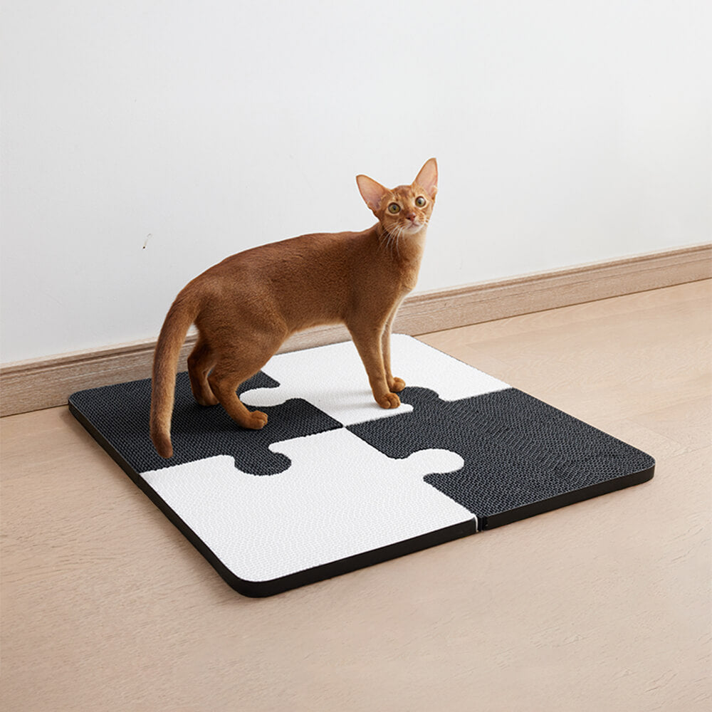 Puzzle-Shaped Self-Adhesive Scratch-Resistant Cat Climbing Wall Scratching Board