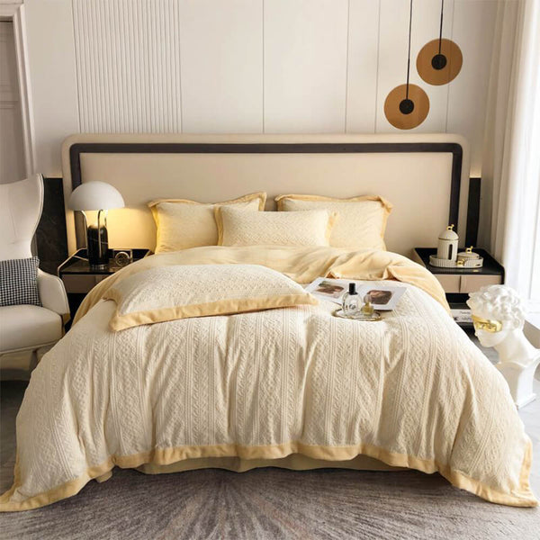 Tender Fluffy Velvet Soft Warm Luxury Bed Sheet Set