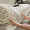 Textured Wheat Ear Pattern Jacquard Fleece Magic Sofa Cover