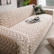 Textured Wheat Ear Pattern Jacquard Fleece Magic Sofa Cover
