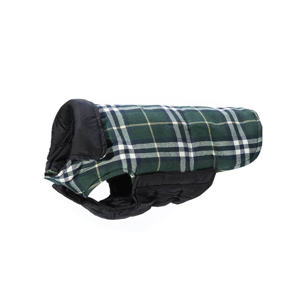 Ultra-Warm Plaid Turtleneck Skin-Friendly Velcro Dog Jacket